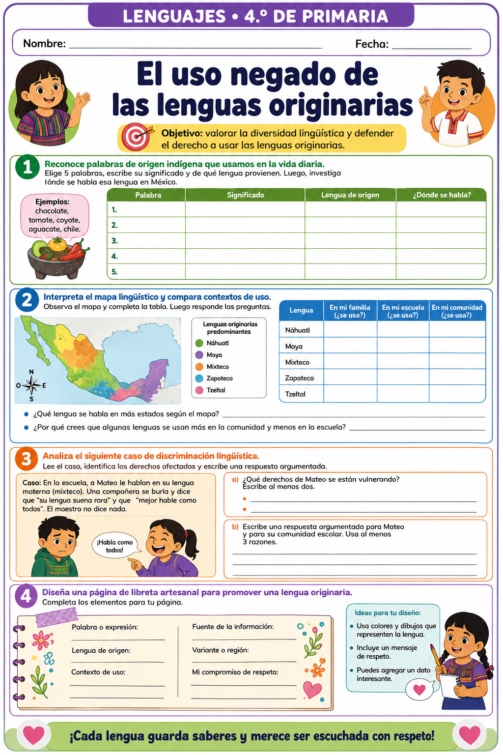 Fichas de trabajo PRIMARIA 4° Grado TODOS LOS PROYECTOS (IMPRIMIBLES) 21 Fichas de trabajo PRIMARIA 4° Grado TODOS LOS PROYECTOS (IMPRIMIBLES) - Image 21