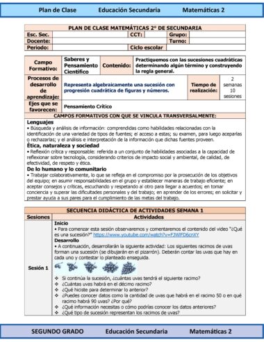 Programa Analítico Anual MATEMÁTICAS 2, Secundaria 2º (Ciclo Escolar 2025 – 2026) - Image 13