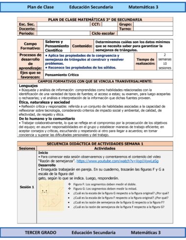 Programa Analítico Anual MATEMÁTICAS 3, Secundaria 3º (Ciclo Escolar 2025 – 2026) - Image 13