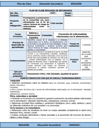 Programa Analítico Anual CIENCIAS I BIOLOGÍA, Secundaria 1º (Ciclo Escolar 2025 – 2026) - Image 13