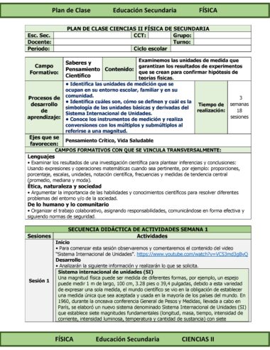 Programa Analítico Anual CIENCIAS II FÍSICA, Secundaria 2º (Ciclo Escolar 2025 – 2026) - Image 13