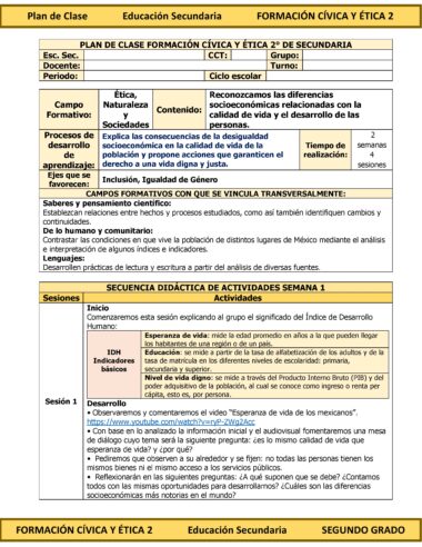 Programa Analítico Anual FORMACIÓN CÍVICA Y ÉTICA 2, Secundaria 2º (Ciclo Escolar 2025 – 2026) - Image 13