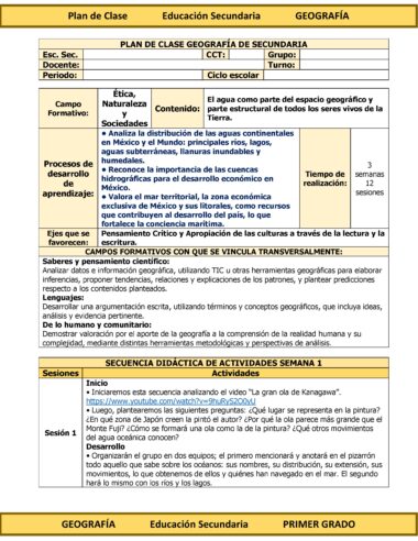 Programa Analítico Anual GEOGRAFÍA, Secundaria 1º (Ciclo Escolar 2025 – 2026) - Image 13
