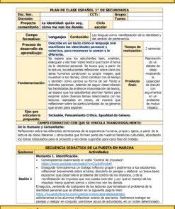Programa Analítico Anual ESPAÑOL 1, Secundaria 1º (Ciclo Escolar 2026 – 2027) 29 13 47