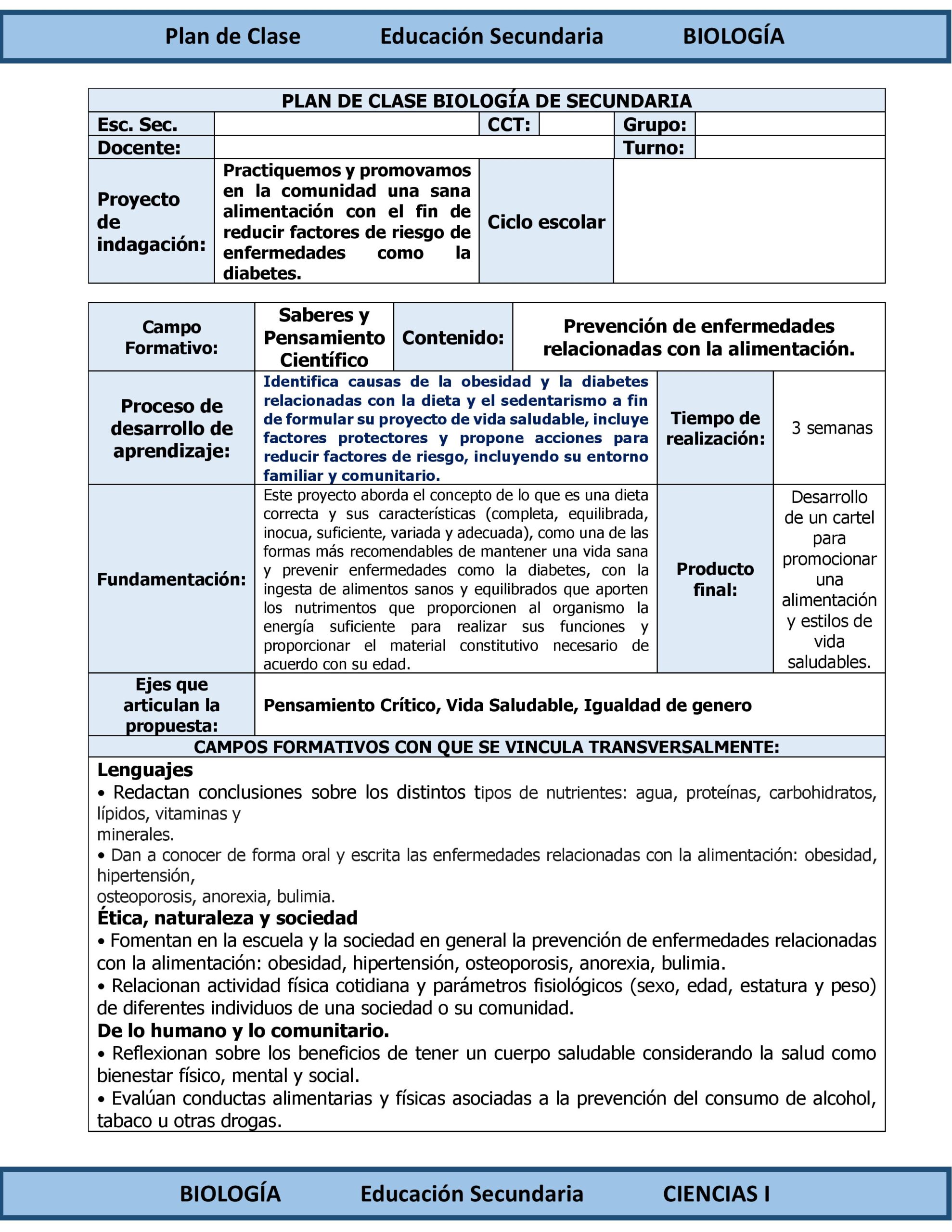 Programa Analítico Anual CIENCIAS I BIOLOGÍA, Secundaria 1º (Ciclo Escolar 2026 – 2027) 13 Programa Analítico Anual CIENCIAS I BIOLOGÍA, Secundaria 1º (Ciclo Escolar 2026 – 2027) - Image 13
