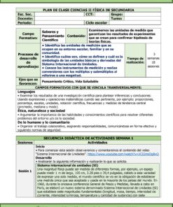 Programa Analítico Anual CIENCIAS II FÍSICA, Secundaria 2º (Ciclo Escolar 2026 – 2027) 29 13 49