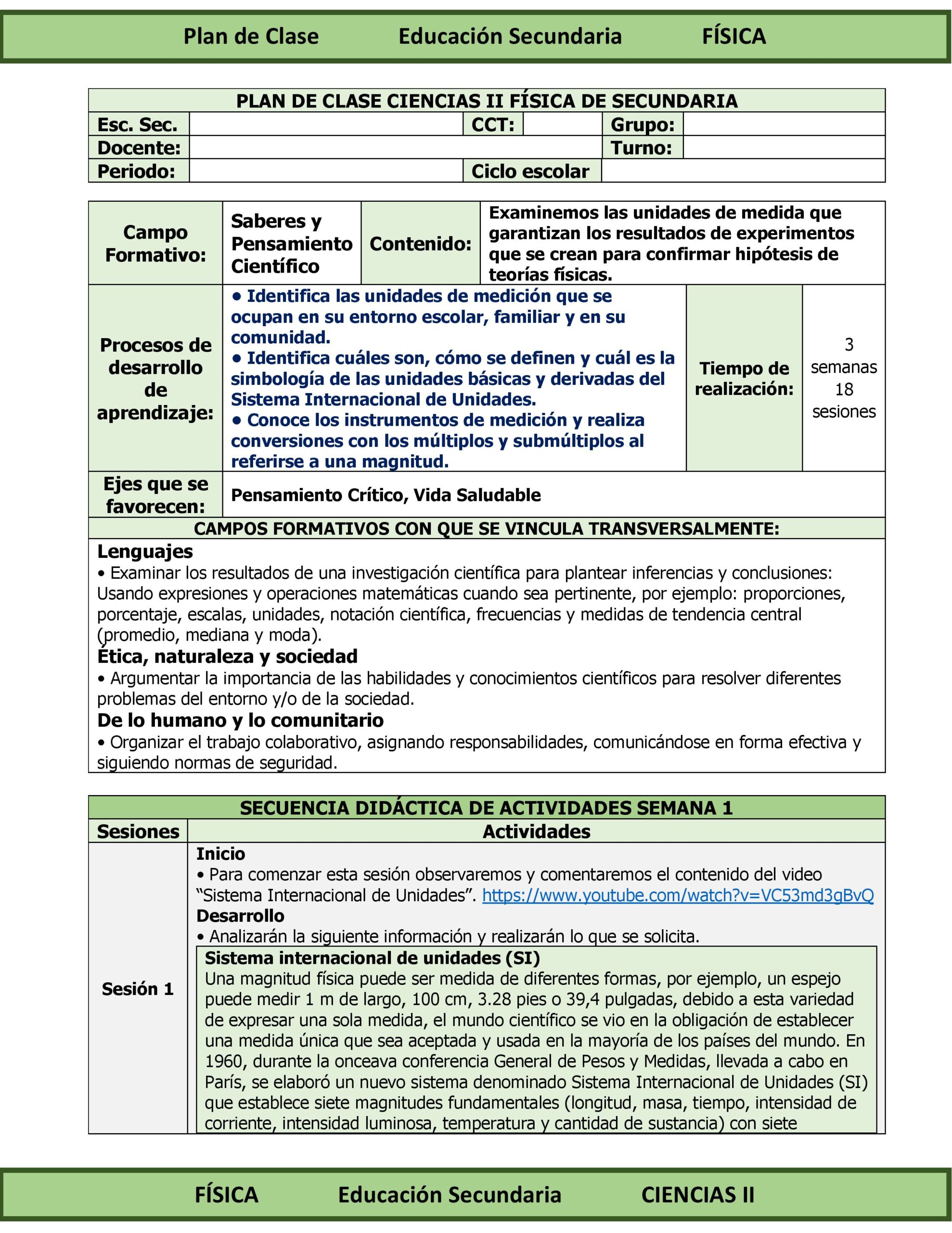 Programa Analítico Anual CIENCIAS II FÍSICA, Secundaria 2º (Ciclo Escolar 2026 – 2027) 13 Programa Analítico Anual CIENCIAS II FÍSICA, Secundaria 2º (Ciclo Escolar 2026 – 2027) - Image 13