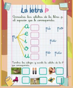 Ficha didáctica en español centrada en la letra 