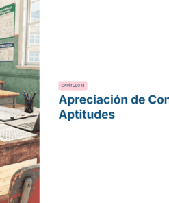 Guía de Apoyo Promoción Vertical Función Directiva en Educación Preescolar - USICAMM 2026 - 2027 + (Simulador 90 Reactivos) 18 En un aula, una profesora con gafas corrige trabajos en su pupitre. Detrás de ella, se ve una pizarra verde y carteles educativos. A la derecha, un texto reza