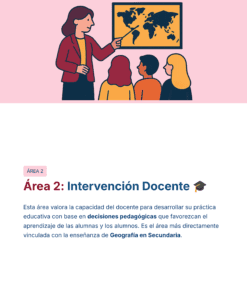 Guía de Estudio HORAS ADICIONALES GEOGRAFÍA Educación Secundaria- USICAMM 2026 - 2027 + (Simulador 90 Reactivos) 25 Ilustración de un profesor señalando un mapamundi mientras tres alumnos escuchan. Debajo, el texto describe el