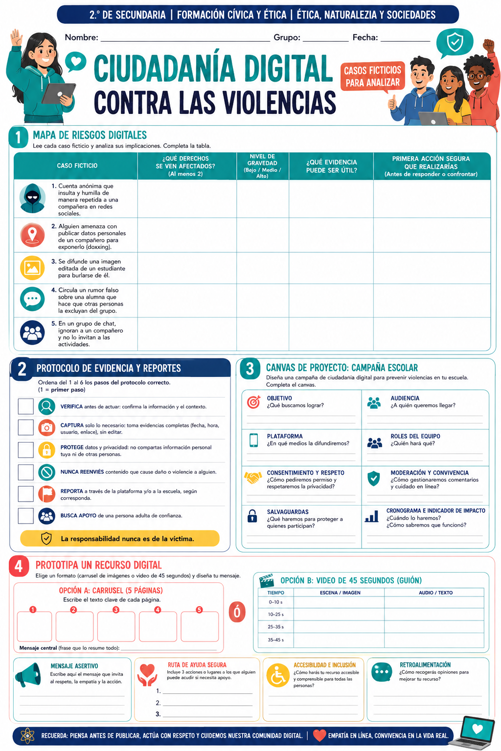 Fichas de trabajo FCyE SECUNDARIA 1°, 2° Y 3° Grado | TODOS LOS CONTENIDOS (IMPRIMIBLES) 11 Fichas de trabajo FCyE SECUNDARIA 1°, 2° Y 3° Grado | TODOS LOS CONTENIDOS (IMPRIMIBLES) - Image 11