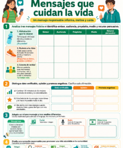 Planeaciones ESPAÑOL 1°, 2° y 3° Grado Secundaria PAQUETE (Ciclo Escolar 2026 – 2027) + Fichas de Trabajo 17 13 Mensajes que cuidan la vida