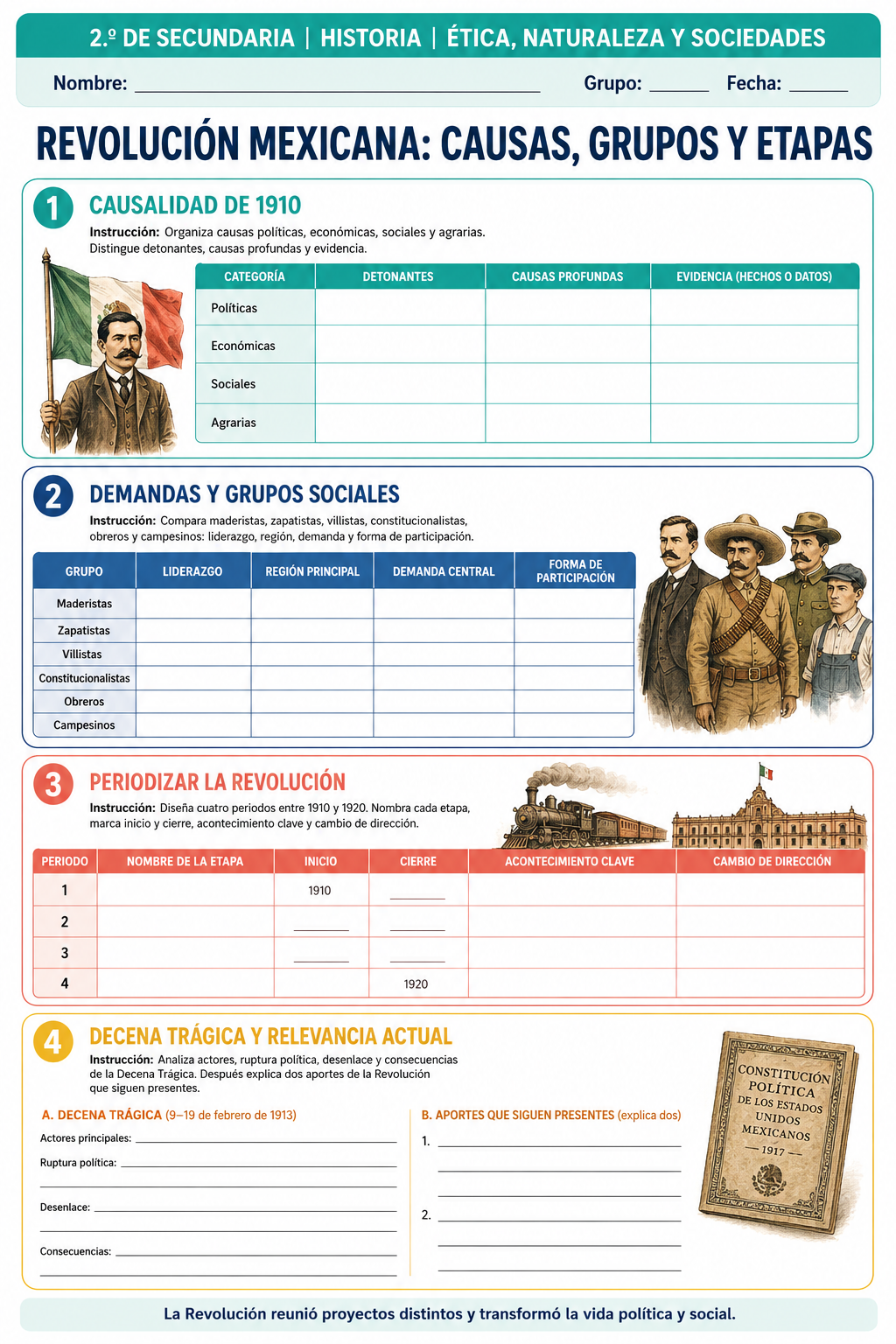 Fichas de trabajo HISTORIA SECUNDARIA 1°, 2° Y 3° Grado | TODOS LOS CONTENIDOS 16 Fichas de trabajo HISTORIA SECUNDARIA 1°, 2° Y 3° Grado | TODOS LOS CONTENIDOS - Image 16