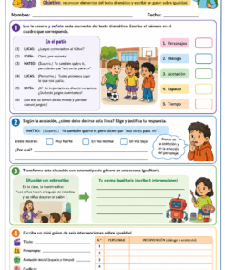 Fichas de trabajo PRIMARIA 3° Grado TODOS LOS PROYECTOS (IMPRIMIBLES) 22 13 Un dia en la escuela
