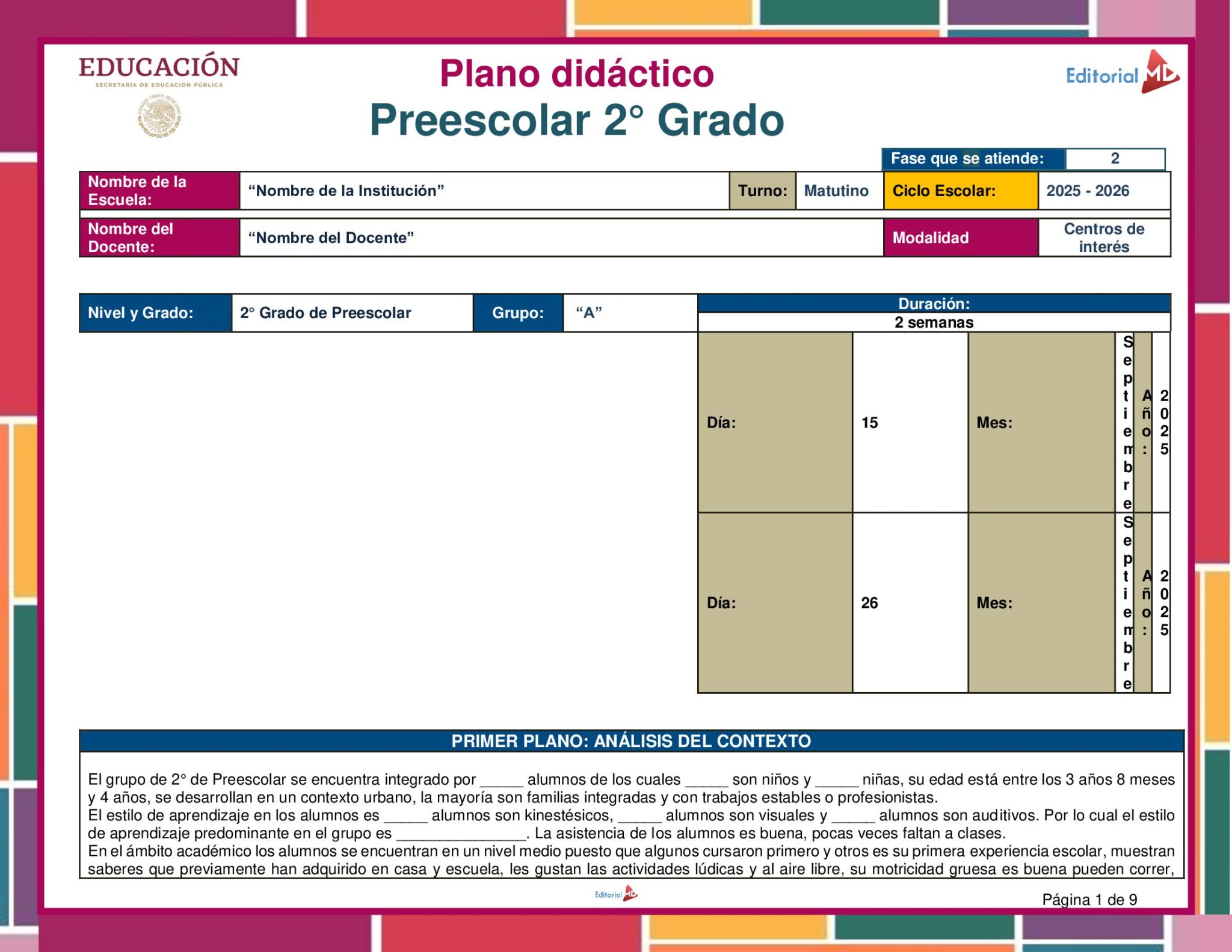 Planeación La Independencia de México para Preescolar 2 Planeación La Independencia de México para Preescolar - Image 2