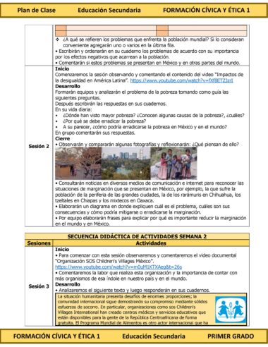 Programa Analítico Anual FORMACIÓN CÍVICA Y ÉTICA 1, Secundaria 1º (Ciclo Escolar 2025 – 2026) - Image 14