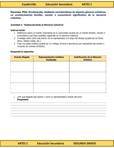 Programa Analítico Anual ARTES 2, Secundaria 2º (Ciclo Escolar 2025 – 2026) - Image 14
