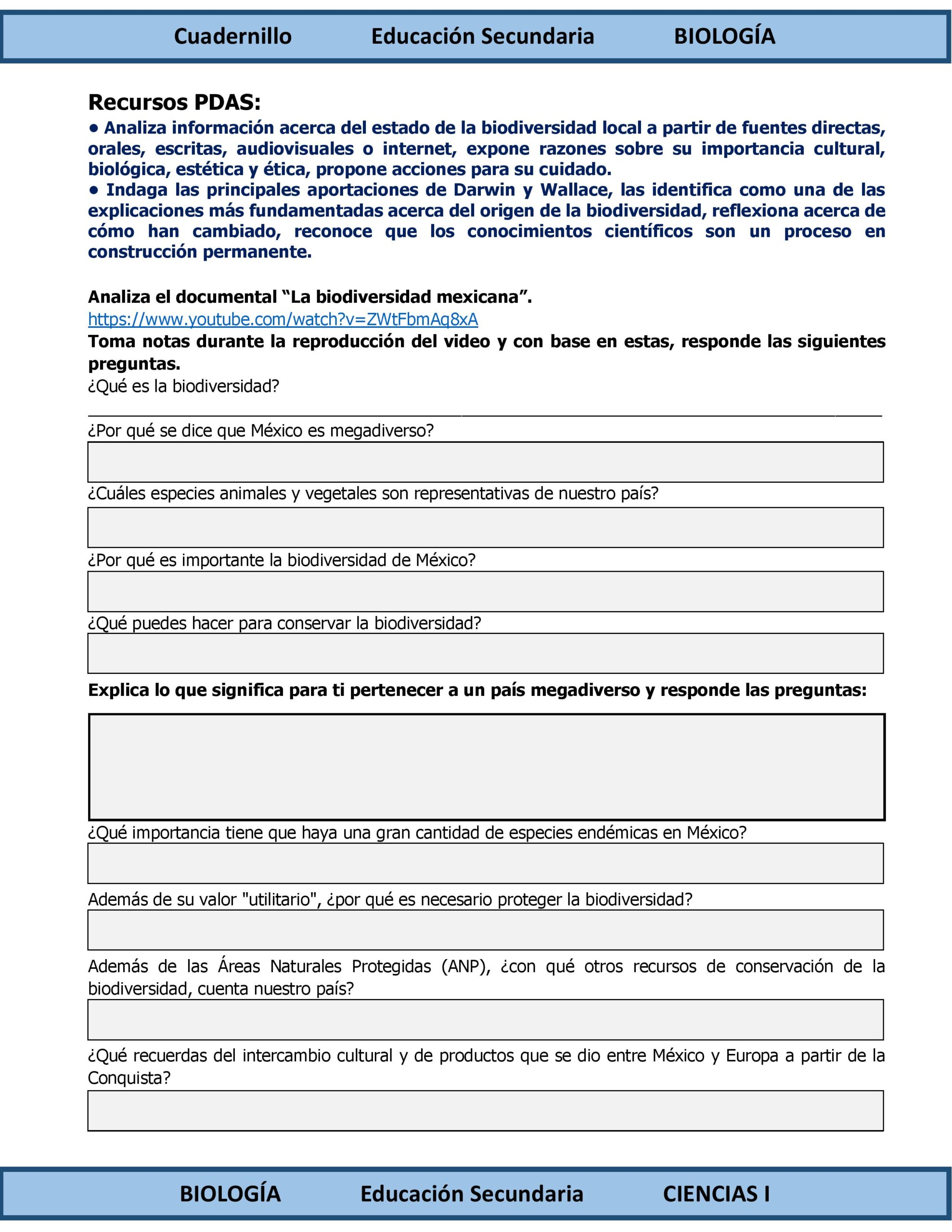 Programa Analítico Anual CIENCIAS I BIOLOGÍA, Secundaria 1º (Ciclo Escolar 2026 – 2027) 14 Programa Analítico Anual CIENCIAS I BIOLOGÍA, Secundaria 1º (Ciclo Escolar 2026 – 2027) - Image 14