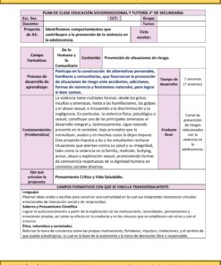 Programa Analítico Anual TUTORÍA 2 / EDUCACIÓN SOCIOEMOCIONAL 2, Secundaria 2º (Ciclo Escolar 2026 – 2027) 30 14 54