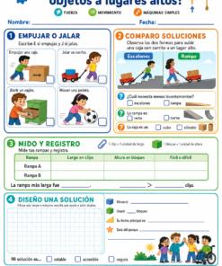 Fichas de trabajo PRIMARIA 1° Grado TODOS LOS PROYECTOS (IMPRIMIBLES) 20 14 Como mover objetos a lugares altos