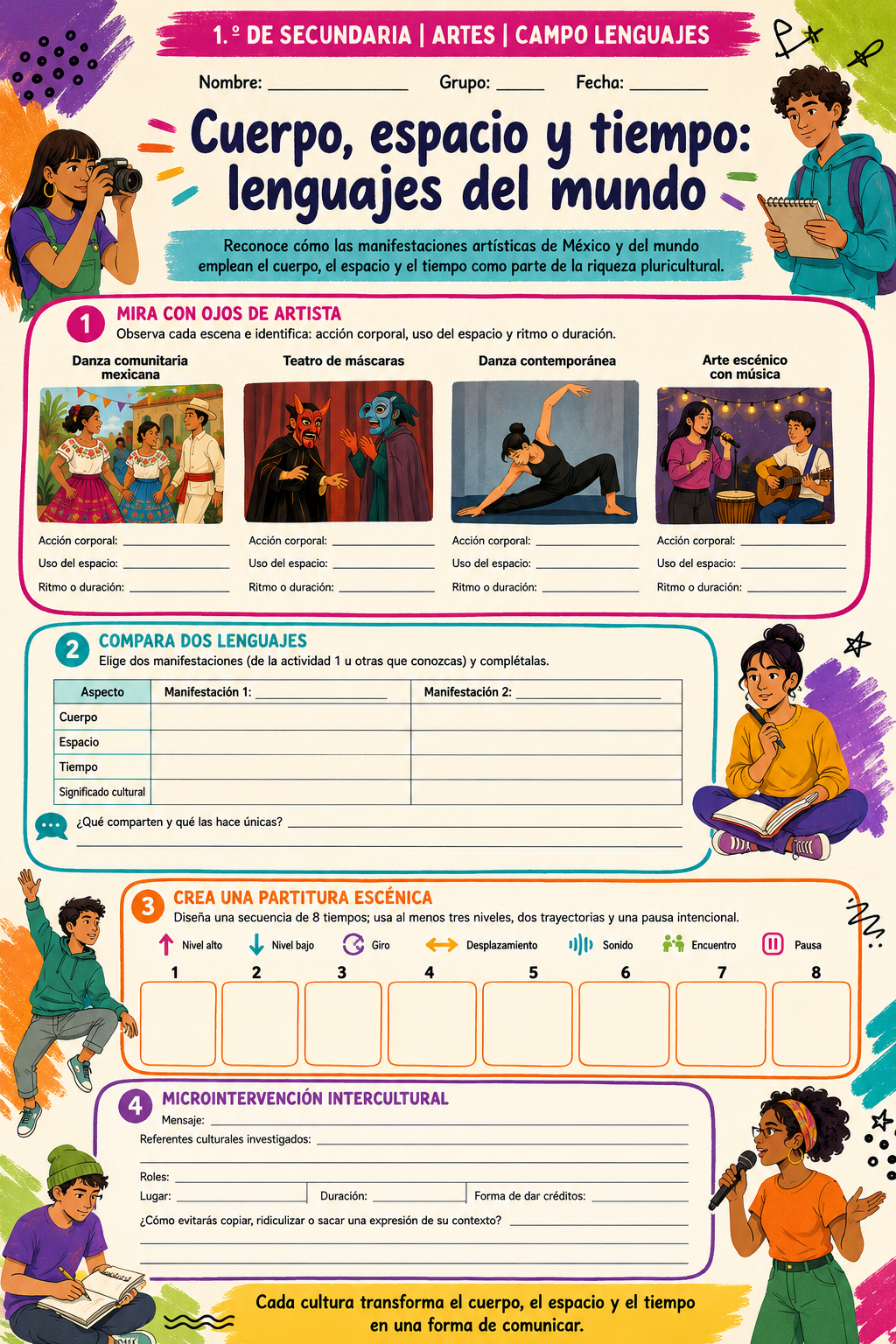 Fichas de trabajo ARTES SECUNDARIA 1°, 2° Y 3° Grado | TODOS LOS CONTENIDOS (IMPRIMIBLES) 10 Fichas de trabajo ARTES SECUNDARIA 1°, 2° Y 3° Grado | TODOS LOS CONTENIDOS (IMPRIMIBLES) - Image 10