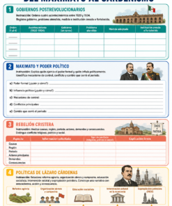 Fichas de trabajo HISTORIA SECUNDARIA 1°, 2° Y 3° Grado | TODOS LOS CONTENIDOS 33 14 Del Maximato al Cardenismo