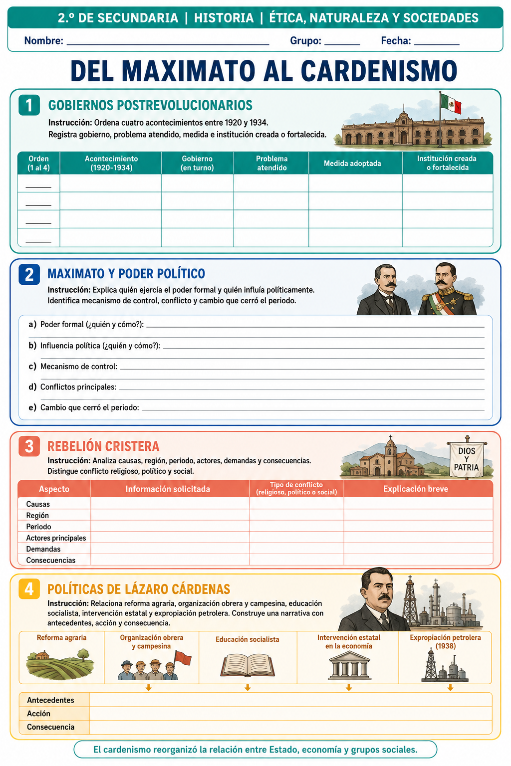 Fichas de trabajo HISTORIA SECUNDARIA 1°, 2° Y 3° Grado | TODOS LOS CONTENIDOS 17 Fichas de trabajo HISTORIA SECUNDARIA 1°, 2° Y 3° Grado | TODOS LOS CONTENIDOS - Image 17