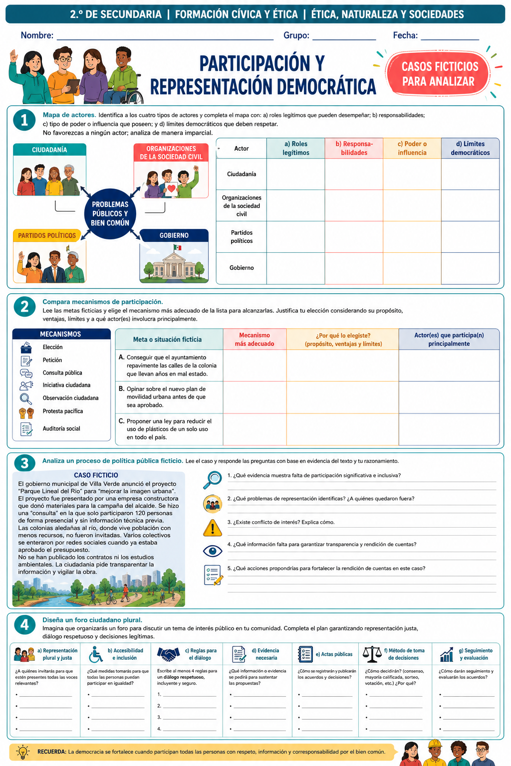 Fichas de trabajo FCyE SECUNDARIA 1°, 2° Y 3° Grado | TODOS LOS CONTENIDOS (IMPRIMIBLES) 3 Fichas de trabajo FCyE SECUNDARIA 1°, 2° Y 3° Grado | TODOS LOS CONTENIDOS (IMPRIMIBLES) - Image 3