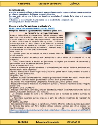 Programa Analítico Anual CIENCIAS III QUÍMICA, Secundaria 3º (Ciclo Escolar 2025 – 2026) - Image 15