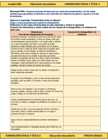 Programa Analítico Anual FORMACIÓN CÍVICA Y ÉTICA 3, Secundaria 3º (Ciclo Escolar 2025 – 2026) - Image 15