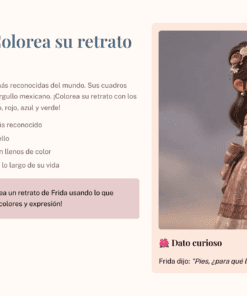 15 Frida Kahlo Colorea su retrato