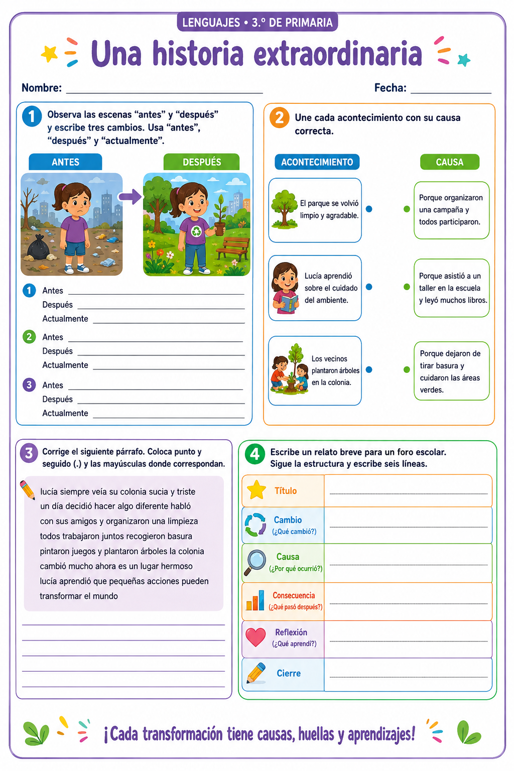 Fichas de trabajo PRIMARIA 1° a 6° Grado | TODOS LOS PROYECTOS (IMPRIMIBLES) 15 Fichas de trabajo PRIMARIA 1° a 6° Grado | TODOS LOS PROYECTOS (IMPRIMIBLES) - Image 15