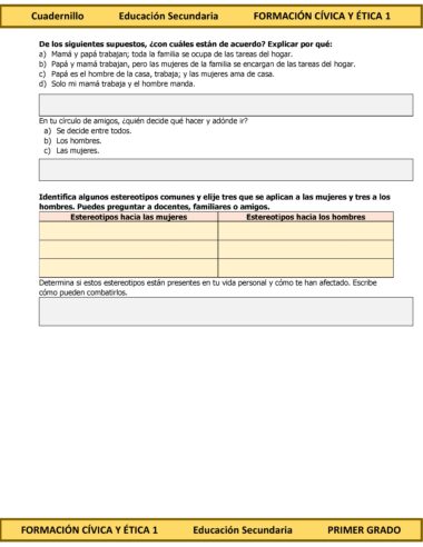 Programa Analítico Anual FORMACIÓN CÍVICA Y ÉTICA 1, Secundaria 1º (Ciclo Escolar 2025 – 2026) - Image 16