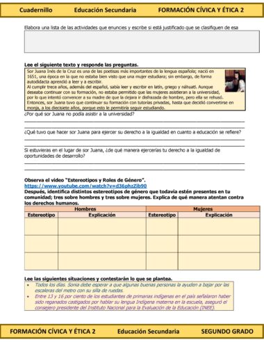 Programa Analítico Anual FORMACIÓN CÍVICA Y ÉTICA 2, Secundaria 2º (Ciclo Escolar 2025 – 2026) - Image 16