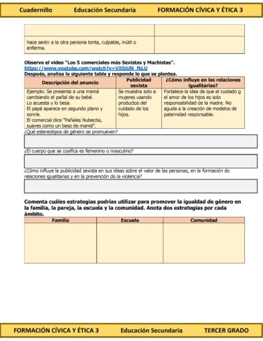 Programa Analítico Anual FORMACIÓN CÍVICA Y ÉTICA 3, Secundaria 3º (Ciclo Escolar 2025 – 2026) - Image 16