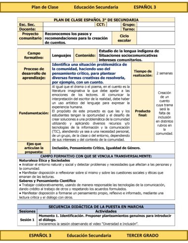 Programa Analítico Anual ESPAÑOL 3, Secundaria 3º (Ciclo Escolar 2025 – 2026) - Image 16