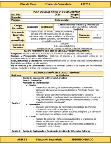 Programa Analítico Anual ARTES 2, Secundaria 2º (Ciclo Escolar 2025 – 2026) - Image 16