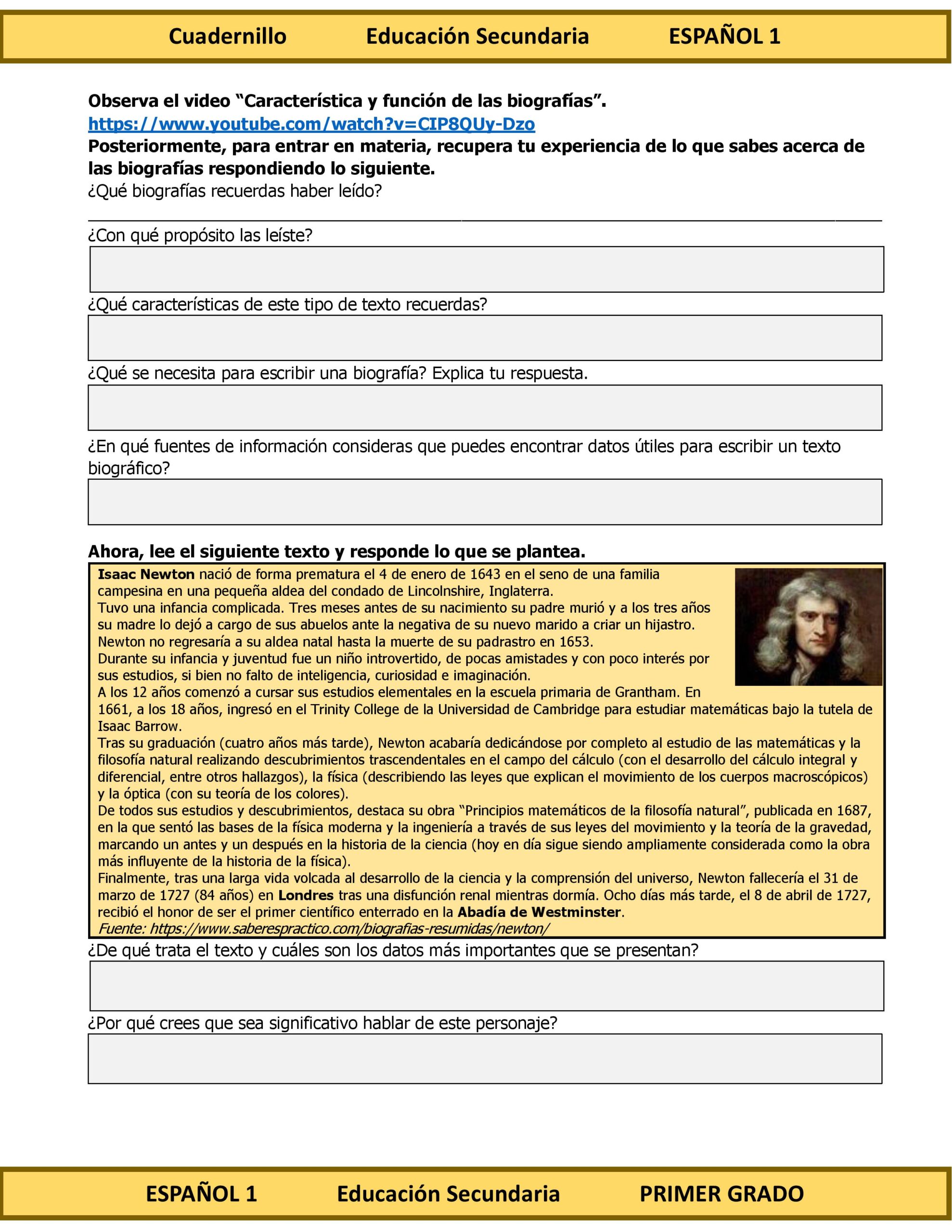Programa Analítico Anual ESPAÑOL 1, Secundaria 1º (Ciclo Escolar 2026 – 2027) 16 Programa Analítico Anual ESPAÑOL 1, Secundaria 1º (Ciclo Escolar 2026 – 2027) - Image 16