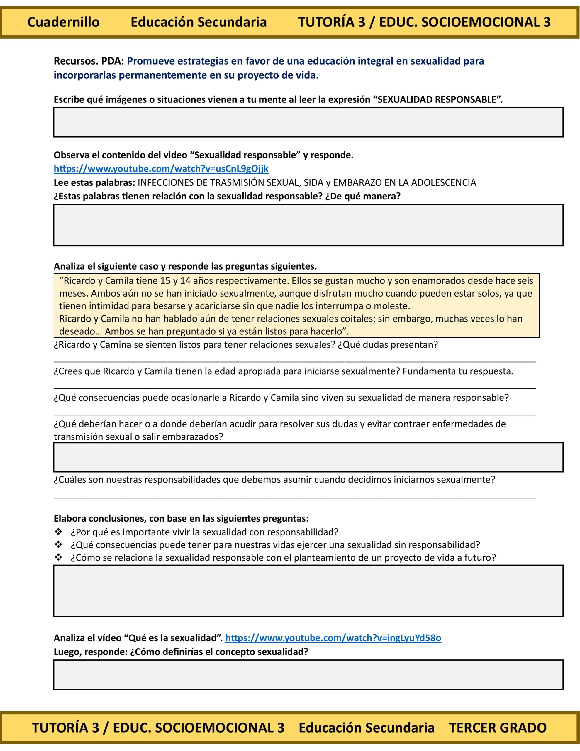 Programa Analítico Anual TUTORÍA 3 / EDUCACIÓN SOCIOEMOCIONAL 3, Secundaria 3º (Ciclo Escolar 2026 – 2027) 16 Programa Analítico Anual TUTORÍA 3 / EDUCACIÓN SOCIOEMOCIONAL 3, Secundaria 3º (Ciclo Escolar 2026 – 2027) - Imagen 16