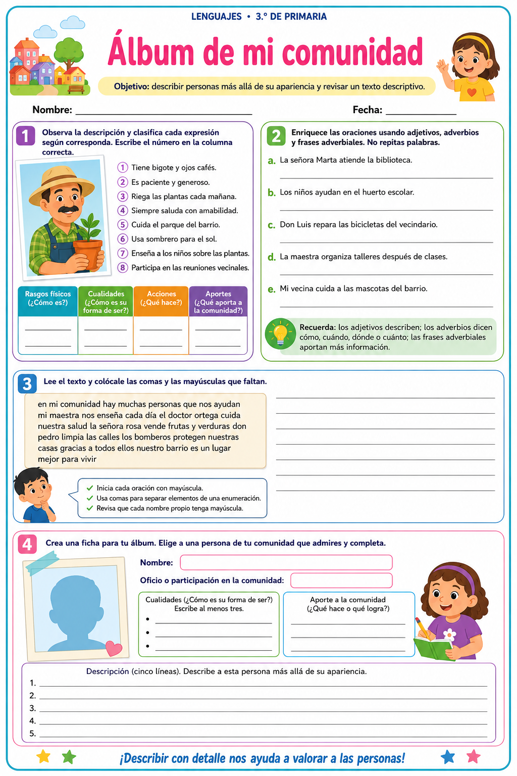 Fichas de trabajo PRIMARIA 3° Grado TODOS LOS PROYECTOS (IMPRIMIBLES) 5 Fichas de trabajo PRIMARIA 3° Grado TODOS LOS PROYECTOS (IMPRIMIBLES) - Image 5