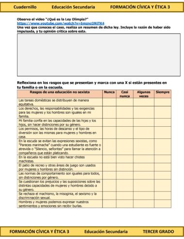 Programa Analítico Anual FORMACIÓN CÍVICA Y ÉTICA 3, Secundaria 3º (Ciclo Escolar 2025 – 2026) - Image 17