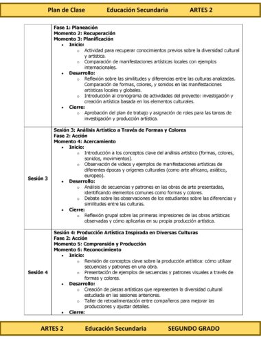 Programa Analítico Anual ARTES 2, Secundaria 2º (Ciclo Escolar 2025 – 2026) - Image 17