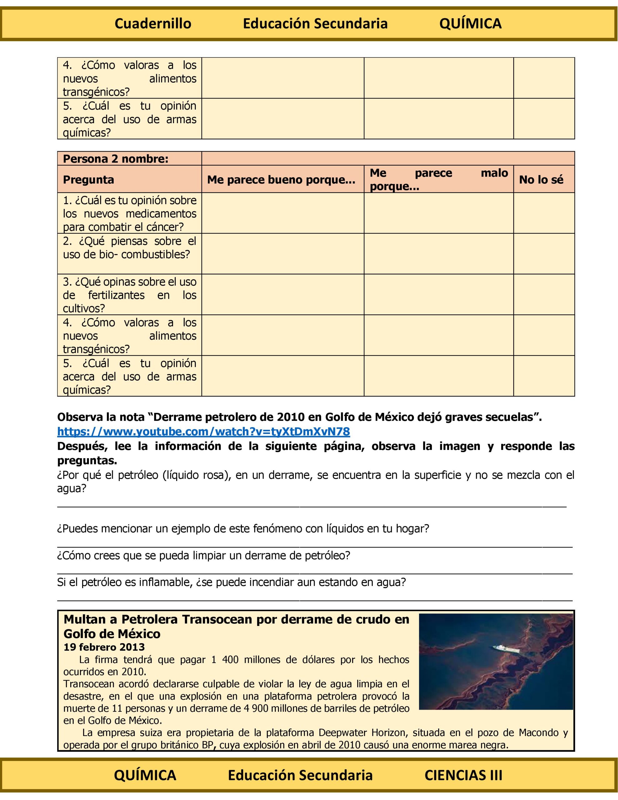 Programa Analítico Anual CIENCIAS III QUÍMICA, Secundaria 3º (Ciclo Escolar 2026 – 2027) 17 Programa Analítico Anual CIENCIAS III QUÍMICA, Secundaria 3º (Ciclo Escolar 2026 – 2027) - Image 17