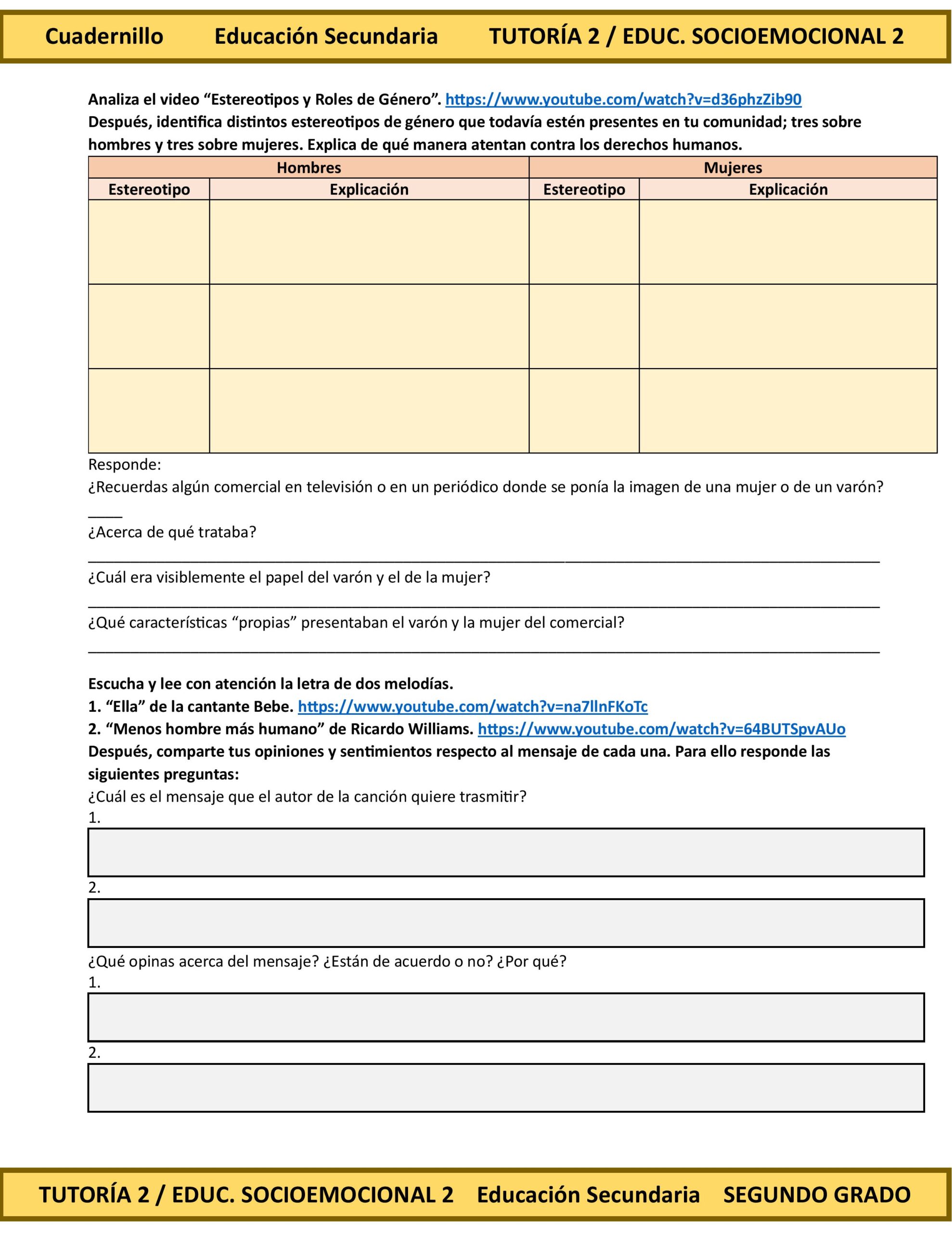 Programa Analítico Anual TUTORÍA 2 / EDUCACIÓN SOCIOEMOCIONAL 2, Secundaria 2º (Ciclo Escolar 2026 – 2027) 17 Programa Analítico Anual TUTORÍA 2 / EDUCACIÓN SOCIOEMOCIONAL 2, Secundaria 2º (Ciclo Escolar 2026 – 2027) - Imagen 17