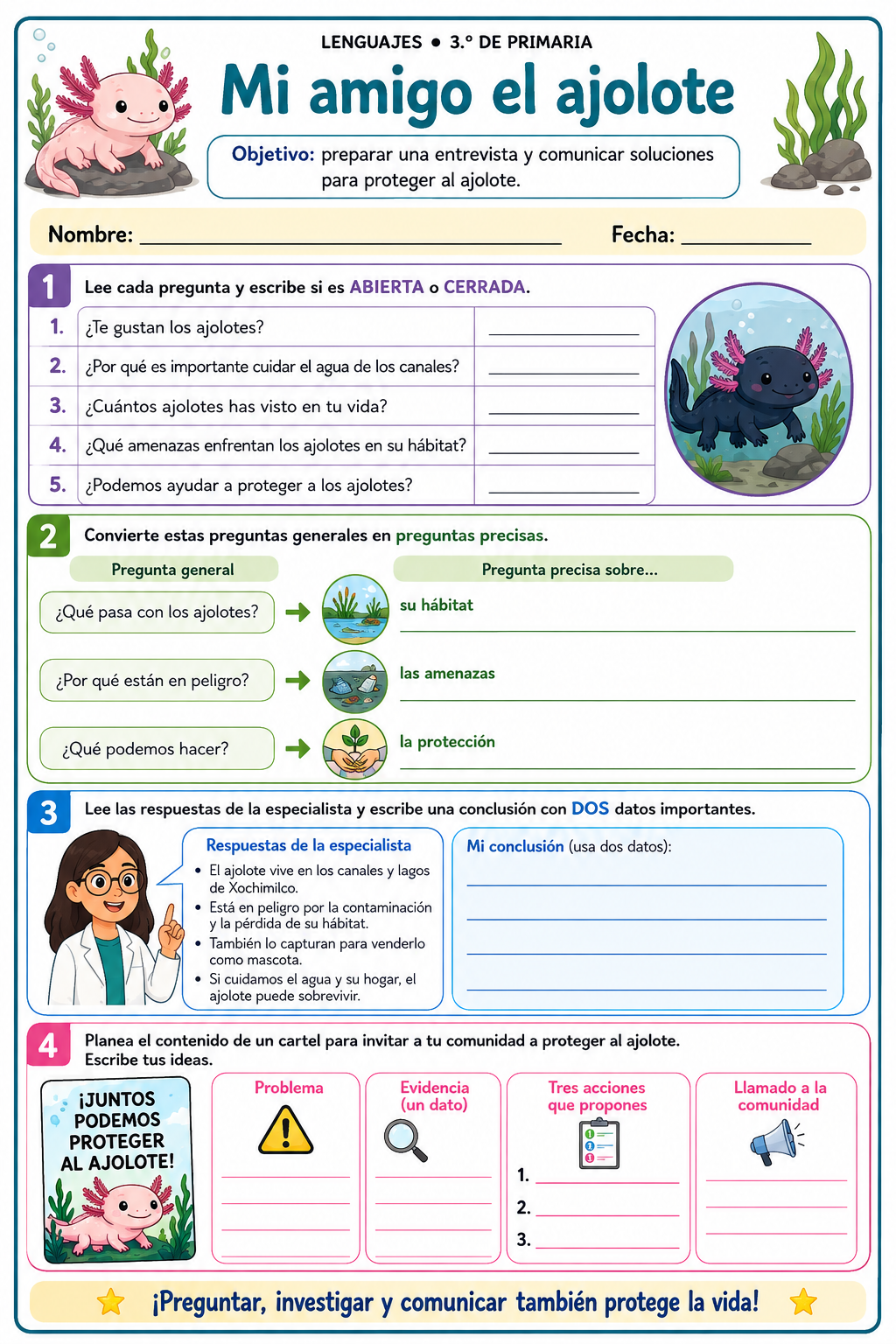 Fichas de trabajo PRIMARIA 3° Grado TODOS LOS PROYECTOS (IMPRIMIBLES) 6 Fichas de trabajo PRIMARIA 3° Grado TODOS LOS PROYECTOS (IMPRIMIBLES) - Image 6
