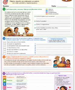 Fichas de trabajo PRIMARIA 4° Grado TODOS LOS PROYECTOS (IMPRIMIBLES) 37 18 con pan festejamos y convivimos