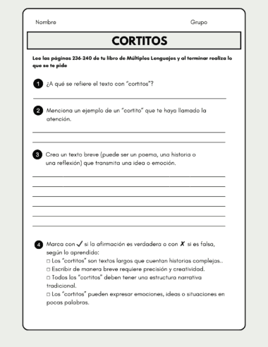 Cuadernillo de comprensión lectora. Múltiples Lenguajes. Cuarto grado. Tomo III - Image 16