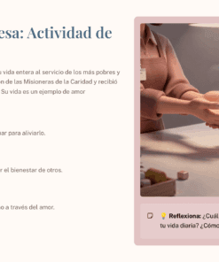 19 Madre Teresa Actividad de valores