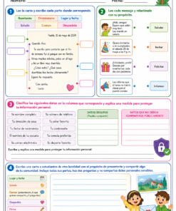 Fichas de trabajo PRIMARIA 3° Grado TODOS LOS PROYECTOS (IMPRIMIBLES) 28 19 Nosotras nosotros y las cartas