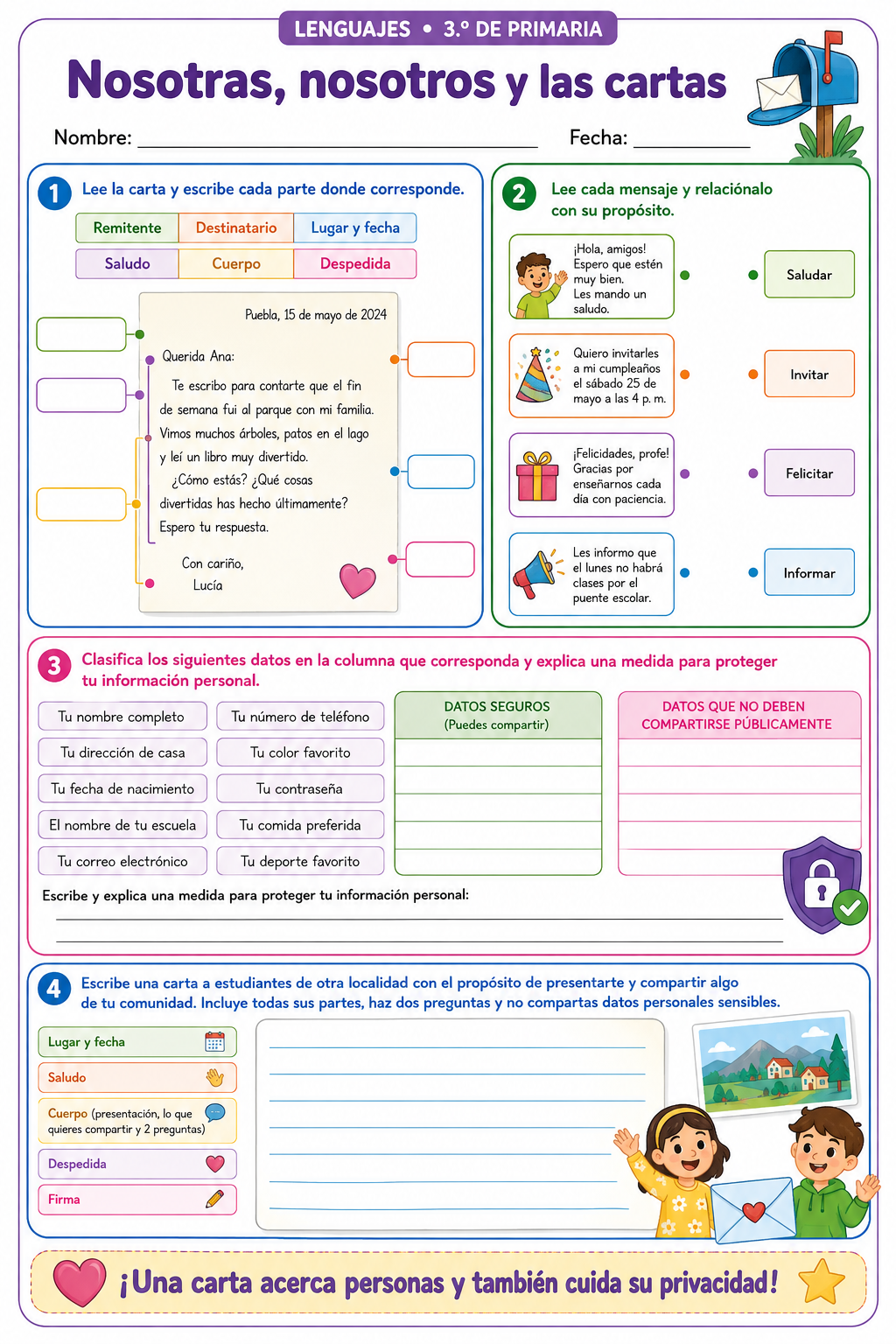 Fichas de trabajo PRIMARIA 3° Grado TODOS LOS PROYECTOS (IMPRIMIBLES) 8 Fichas de trabajo PRIMARIA 3° Grado TODOS LOS PROYECTOS (IMPRIMIBLES) - Image 8